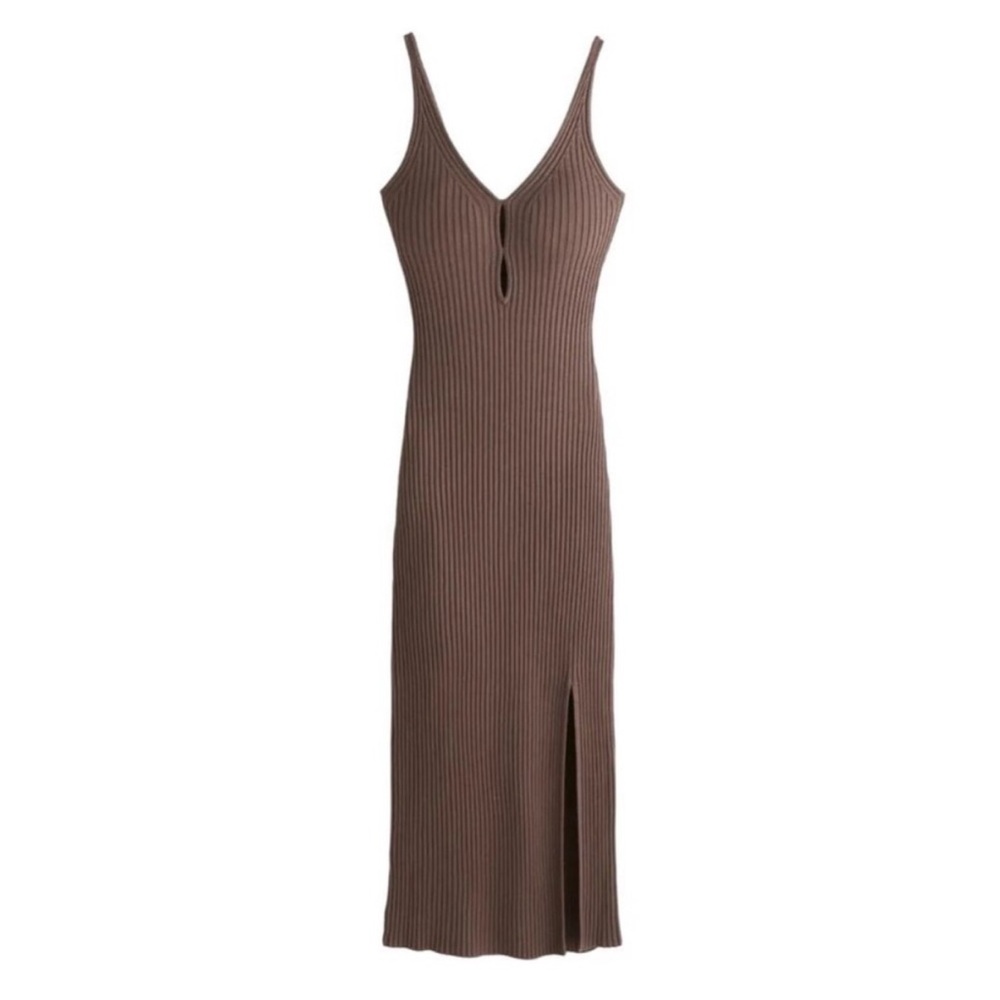 Abercrombie & Fitch Keyhole Midi Sweater Dress, Size M